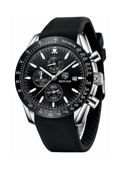 Reloj Benyar Black Silver