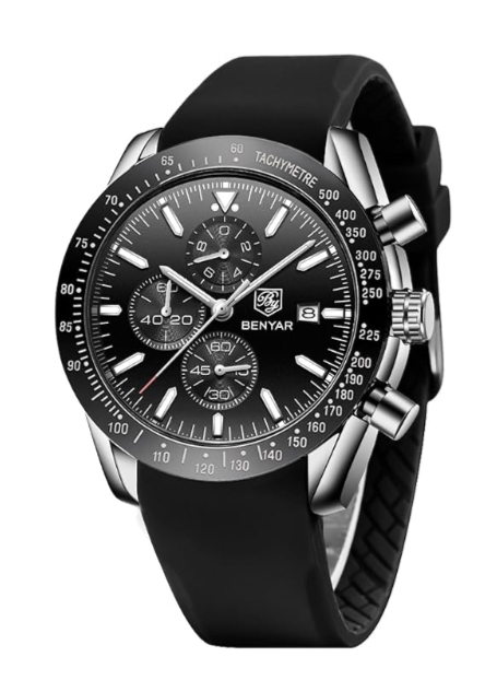 Reloj Benyar Black Silver