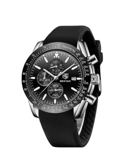 Reloj Benyar Black Silver